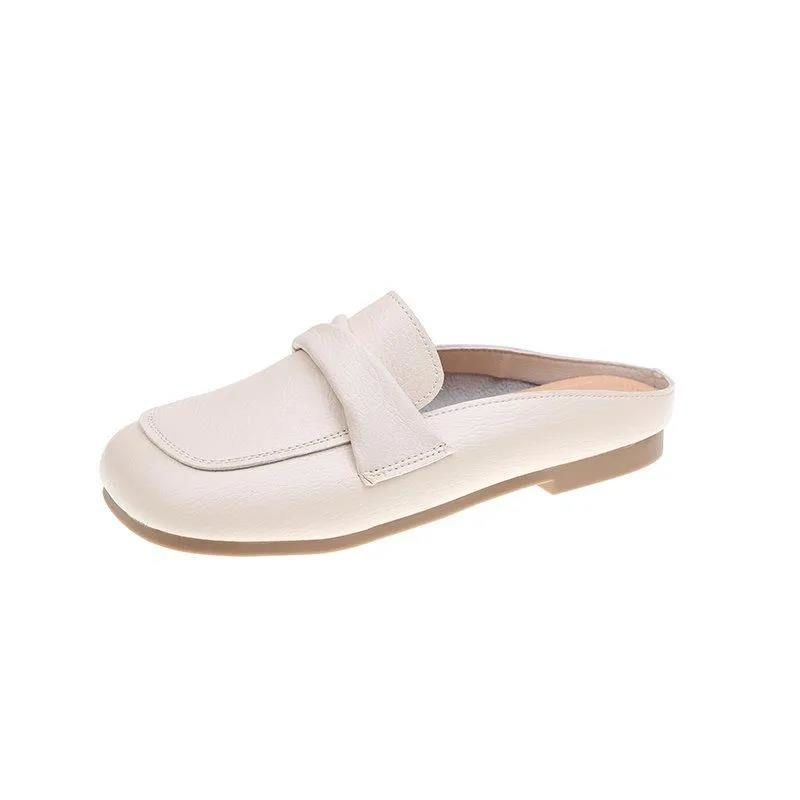 Ženske mule – korejska verzija (PU gornji dio; PU podstava; gumena potplata; ploska peta; debljina potplata 0–3 cm)