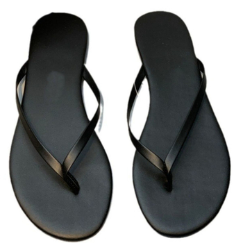 Dámske thong sandále, kórejský štýl; vrchný materiál: umelá PU; podrážka: guma; hrúbka podrážky 0–3 cm; plochá podrážka