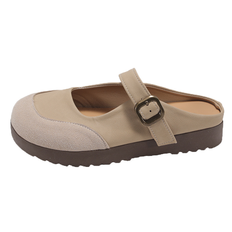 Baotou papuče – minimalistické; okrúhla špička; slip-on; PU vrchná časť; kompozitná podrážka.