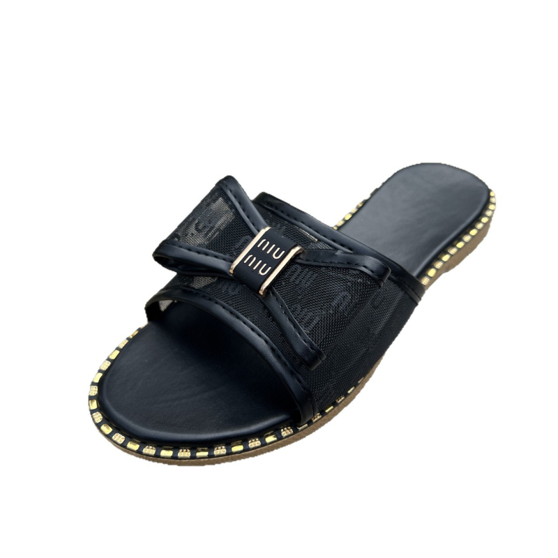 Čevlji s jednim remenom i mašnicom, PU gornji dio, mrežasta podstava, gumena potplata, slip-on