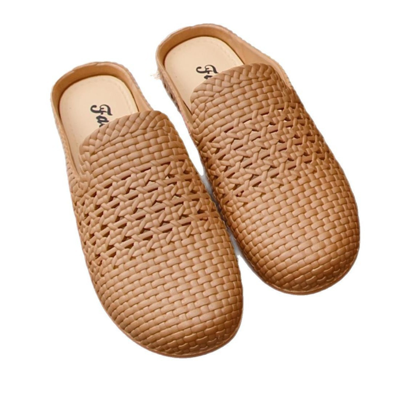 Ženske Baotou slip-on mule sandale, ljeto 2025, mekana podloga, okrugli vrh, opušten stil