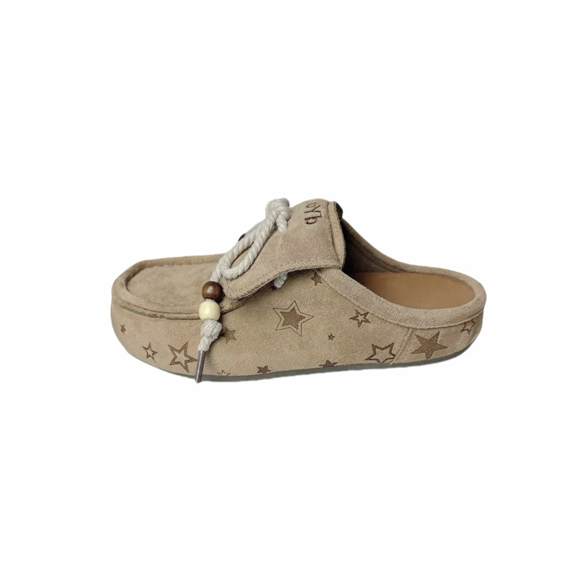 Mule papuče - okrugli vrh, casual stil; gornji materijal: Super Fiber; podstava: Super Fiber; potplat: guma