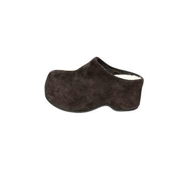 Birkenstock-inspirirane papuče za odrasle, s flecom iznutra, kožnom unutarnjom oblogom, debeli potplat za povećanje visine i protuklizna gumena potplata.