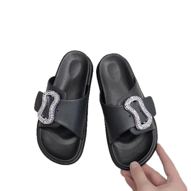 Ženske sandale s debelim potplatom od PVC, kožni ulošci, PVC gornji dio, PVC potplata, debljina potplata 0–3 cm, potplata injekcijskim oblikovanjem