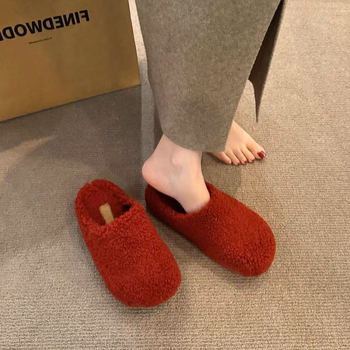 Plišane papuče za odrasle, plišasti gornji dio, EVA uložak, gumeni potplat, casual sportski stil