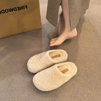 Plišane papuče za odrasle, plišasti gornji dio, EVA uložak, gumeni potplat, casual sportski stil