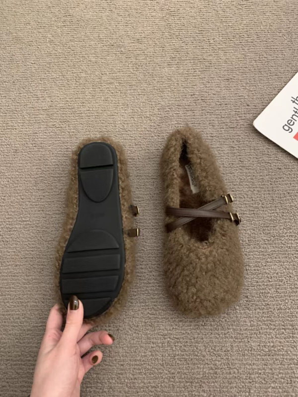 Ženske Mary Jane cipele s križno pričvršćivanjem, gornji dio od platna s naglašenim velurom, anti-slip potplat, ravna peta 0–1 cm, unutrašnjost od super vlakana, pogodne za ljeto i proljeće