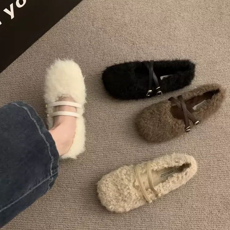 Ženske Mary Jane cipele s križno pričvršćivanjem, gornji dio od platna s naglašenim velurom, anti-slip potplat, ravna peta 0–1 cm, unutrašnjost od super vlakana, pogodne za ljeto i proljeće
