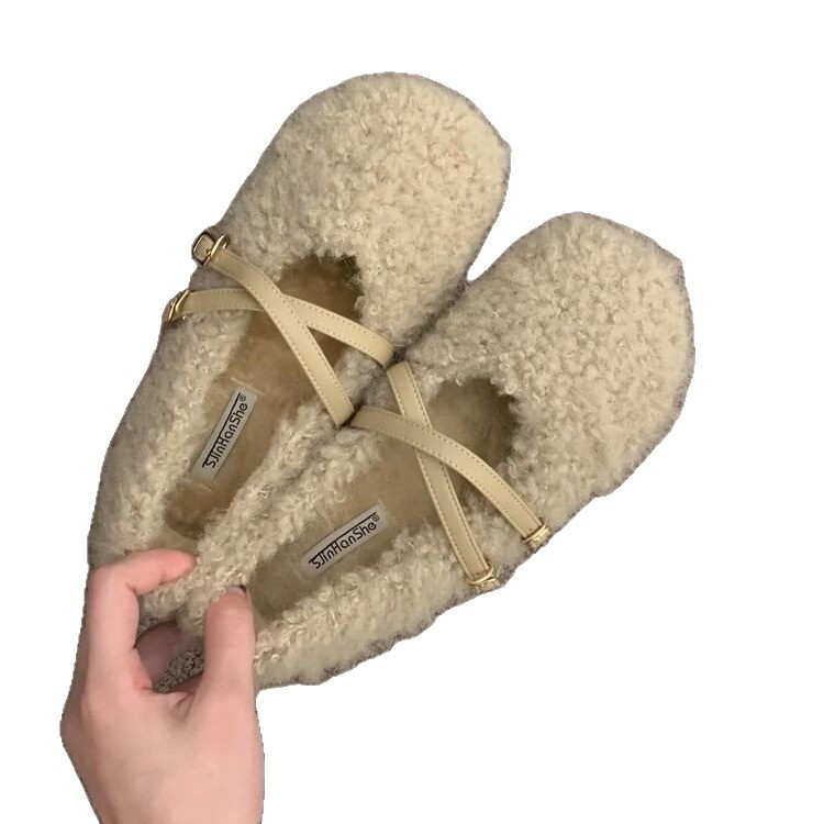 Ženske Mary Jane cipele s križno pričvršćivanjem, gornji dio od platna s naglašenim velurom, anti-slip potplat, ravna peta 0–1 cm, unutrašnjost od super vlakana, pogodne za ljeto i proljeće