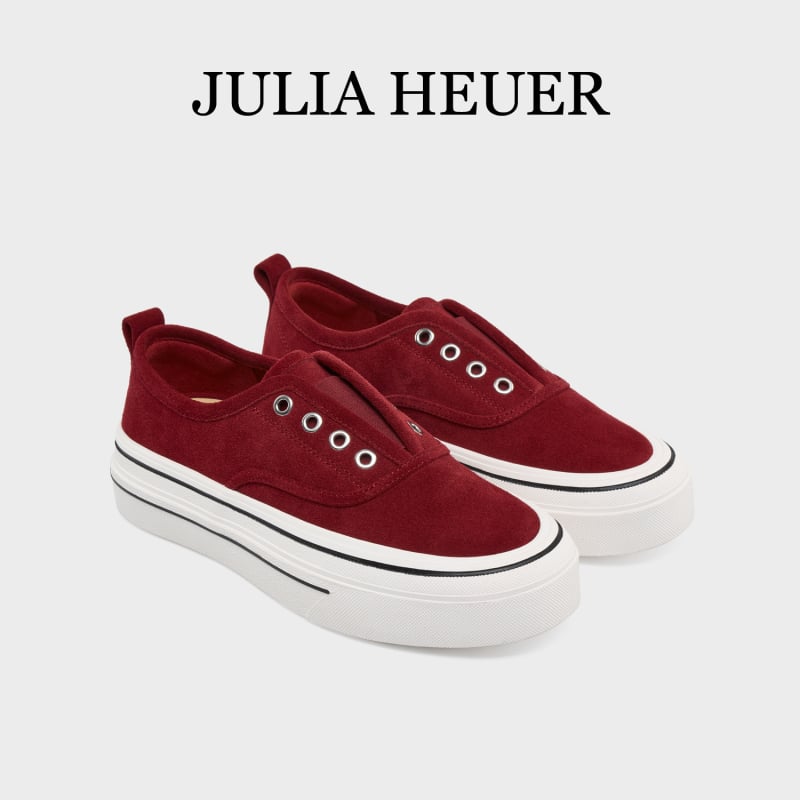 Ženske platnene slip-on tenisice s debelim potplatom (Gornji materijal: platno; Materijal potplata: guma; Visina gornjeg dijela: niska; Način zatvaranja: slip-on; Uzorak: jednobojan)