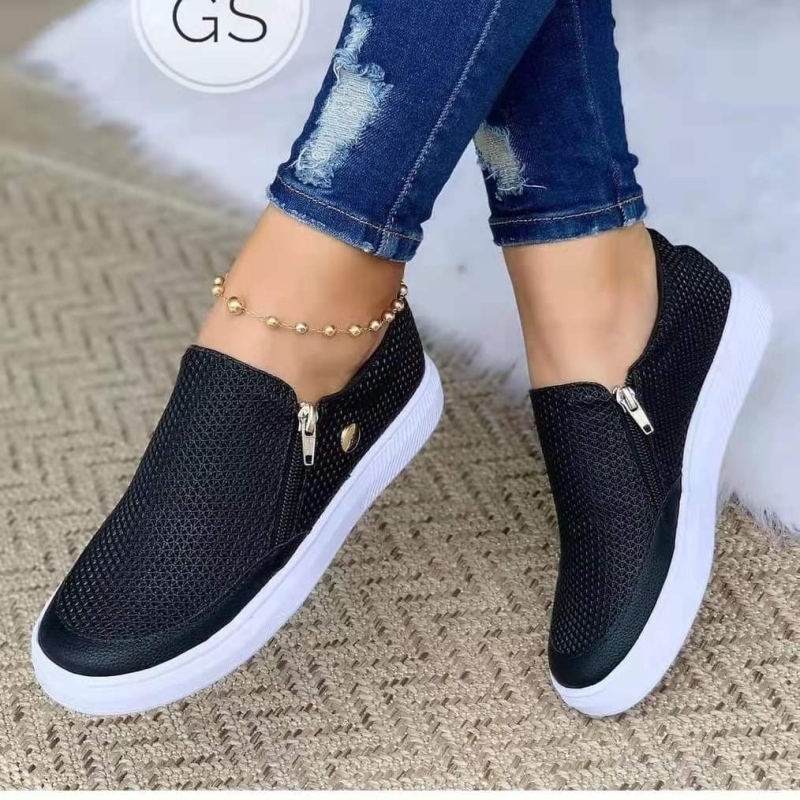 Dámske casual canvas topánky, okrúhla špička, vulkanizovaná gumová podrážka, nízka platforma (1–3 cm), textilná stielka
