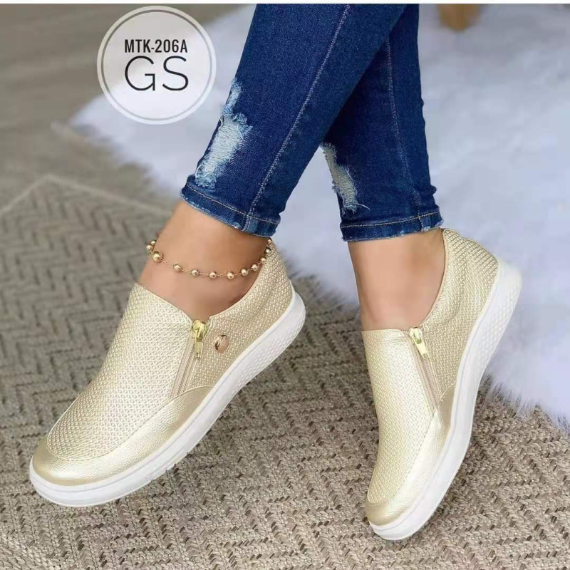 Dámske casual canvas topánky, okrúhla špička, vulkanizovaná gumová podrážka, nízka platforma (1–3 cm), textilná stielka