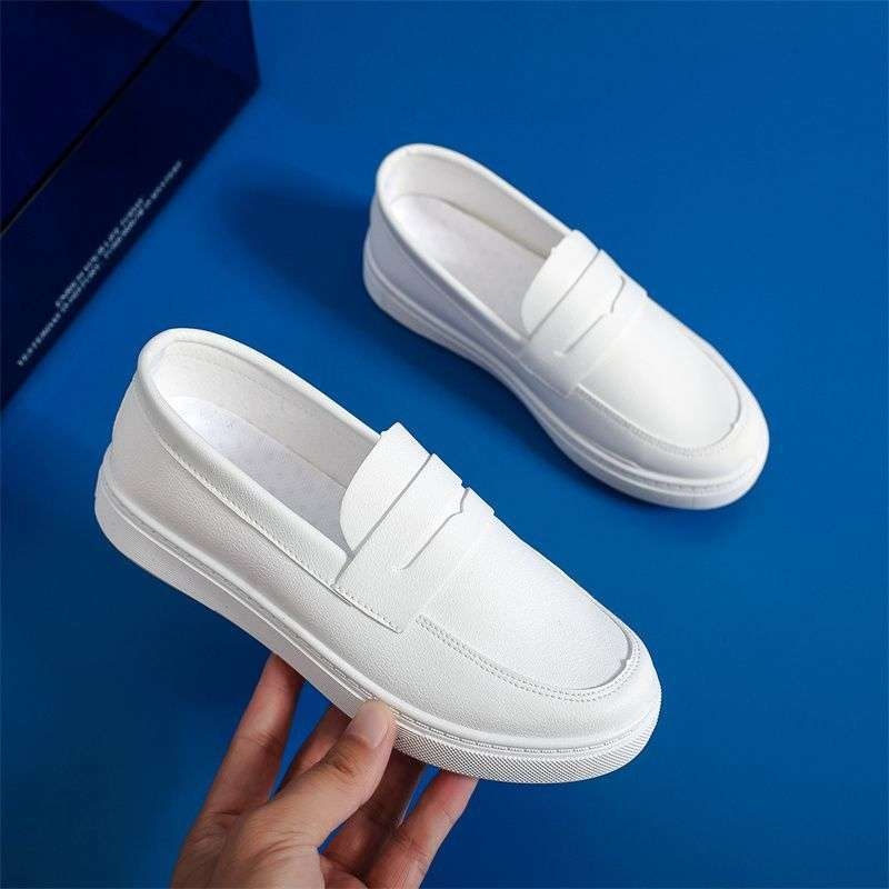 Ženske slip-on casual lazy cipele od mikrovlaknaste kože, unutrašnjost od mikrovlaknastog materijala, PVC potplat, srednja visina gornjeg dijela, niski potpetica 1-3 cm