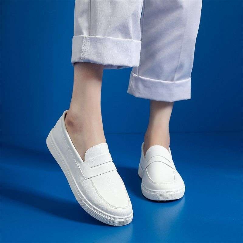 Ženske slip-on casual lazy cipele od mikrovlaknaste kože, unutrašnjost od mikrovlaknastog materijala, PVC potplat, srednja visina gornjeg dijela, niski potpetica 1-3 cm