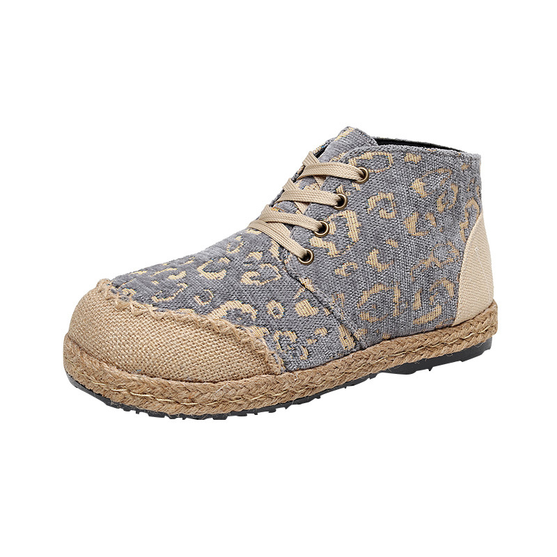 Ribarske tenisice leopard uzorak, okrugli vrh, srednje visina gornje strane, chenille gornji materijal, TPR potplat, otporne na trošenje i ublažavanje udara