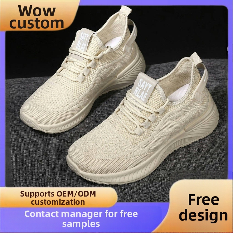 Ženske tenisice Flyknit s mrežastim gornjim dijelom, prozračne, lagane, okrugla nosnica, vezanje, gumeni potplat
