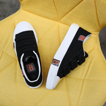 Platnene tenisice s Velcro – korejskog stila za odrasle, svakodnevne tenisice s niskim gornjim dijelom (Vanjski materijal: platno; Potplat: guma; Kopčanje: Velcro; Spol: neutralno; Visina gornjeg dijela: niski)