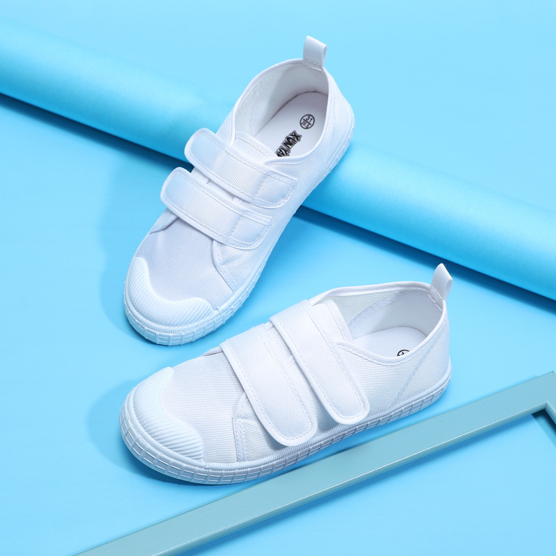 Platnene tenisice s Velcro – korejskog stila za odrasle, svakodnevne tenisice s niskim gornjim dijelom (Vanjski materijal: platno; Potplat: guma; Kopčanje: Velcro; Spol: neutralno; Visina gornjeg dijela: niski)