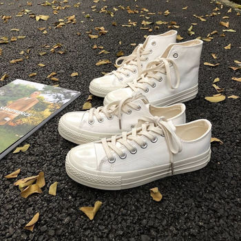 Platnene tenisice - korejskog stila Ulzzang Harajuku retro, niskog profila, vezanje, gumena potplat