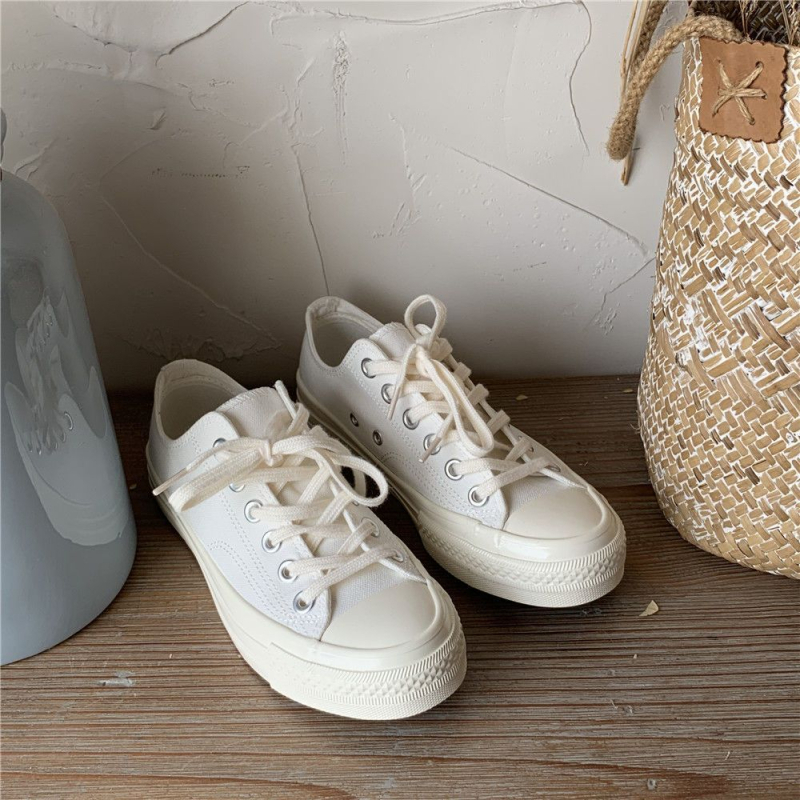 Platnene tenisice - korejskog stila Ulzzang Harajuku retro, niskog profila, vezanje, gumena potplat