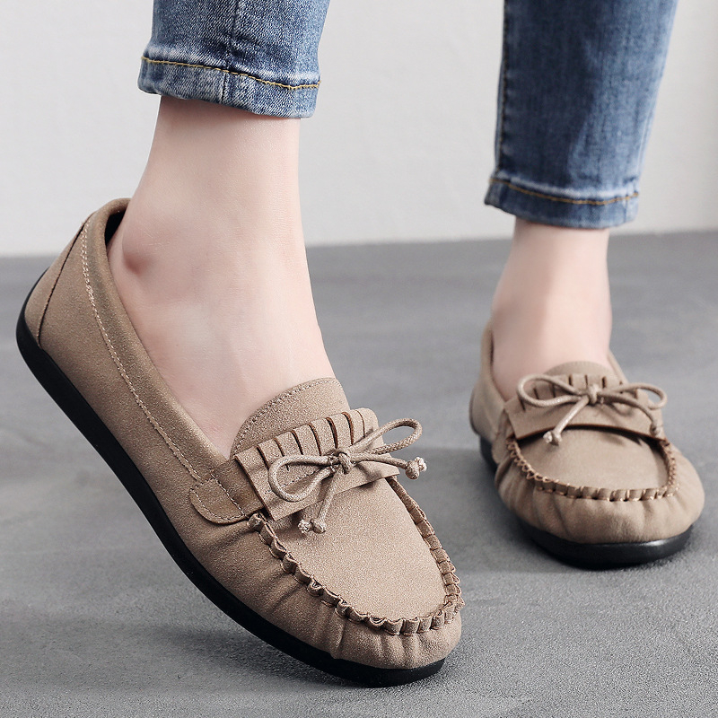 Ženske Bean Shoes – lagane, prozračne platnene gornje, PU đon, okrugli vrh prsta, niski dizajn, za proljeće i jesen