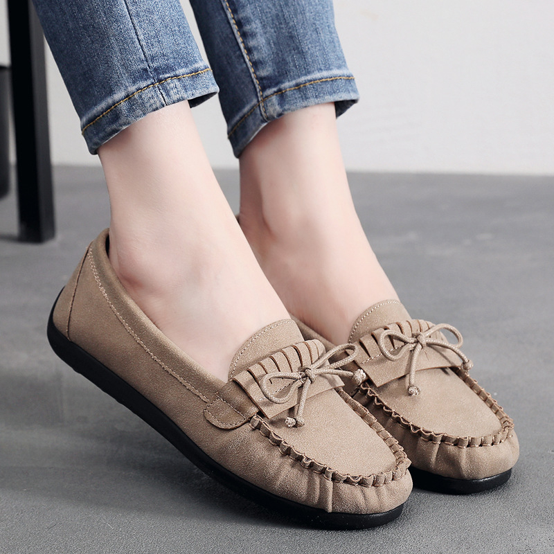 Ženske Bean Shoes – lagane, prozračne platnene gornje, PU đon, okrugli vrh prsta, niski dizajn, za proljeće i jesen
