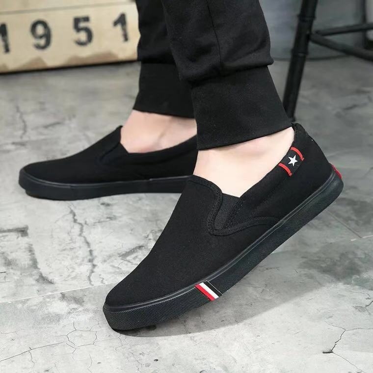 Rainier platnene Slip-On tenisice, bijele, unisex, korejskog stila, proljeće, prozračne, vulkanizirana potplat
