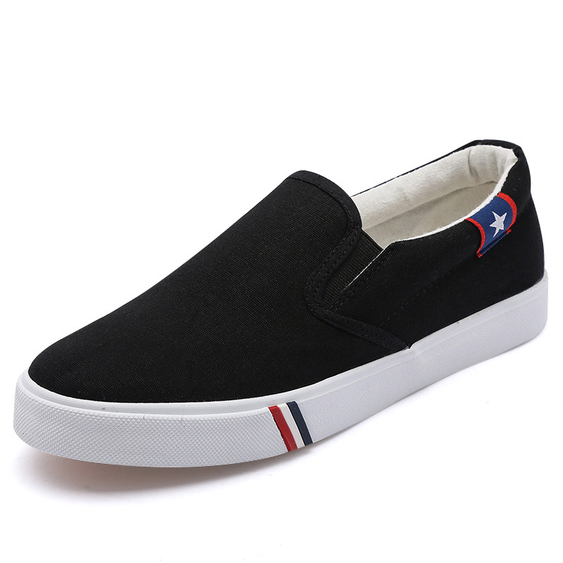 Rainier platnene Slip-On tenisice, bijele, unisex, korejskog stila, proljeće, prozračne, vulkanizirana potplat