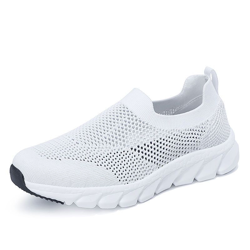 Ženske mrežaste tenisice, prozračan gornji dio, okrugli vrh, slip-on dizajn, mekani đon, niski pet 1-3 cm