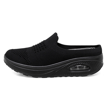 Damske mrežaste sportske tenisice, lagane i prozračne, Slip-On, okrugli nos, TPU đon