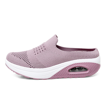 Damske mrežaste sportske tenisice, lagane i prozračne, Slip-On, okrugli nos, TPU đon