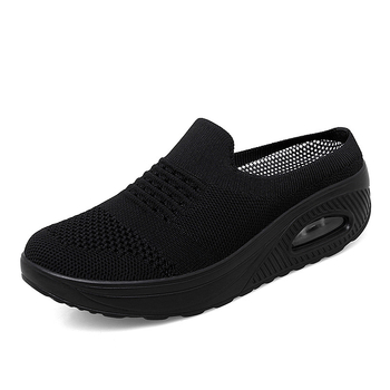 Damske mrežaste sportske tenisice, lagane i prozračne, Slip-On, okrugli nos, TPU đon