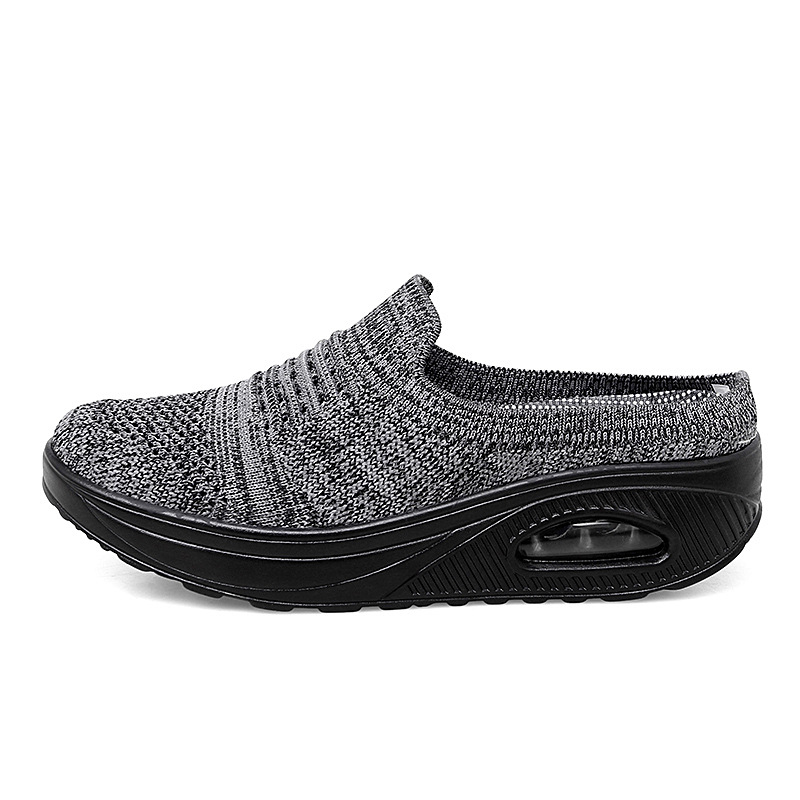 Damske mrežaste sportske tenisice, lagane i prozračne, Slip-On, okrugli nos, TPU đon