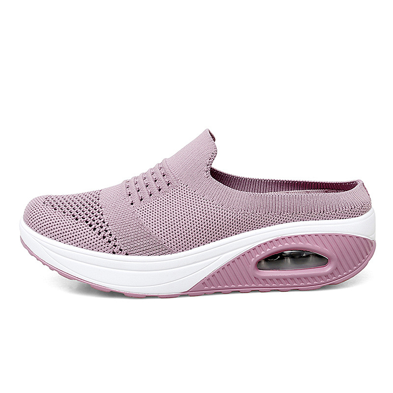 Damske mrežaste sportske tenisice, lagane i prozračne, Slip-On, okrugli nos, TPU đon