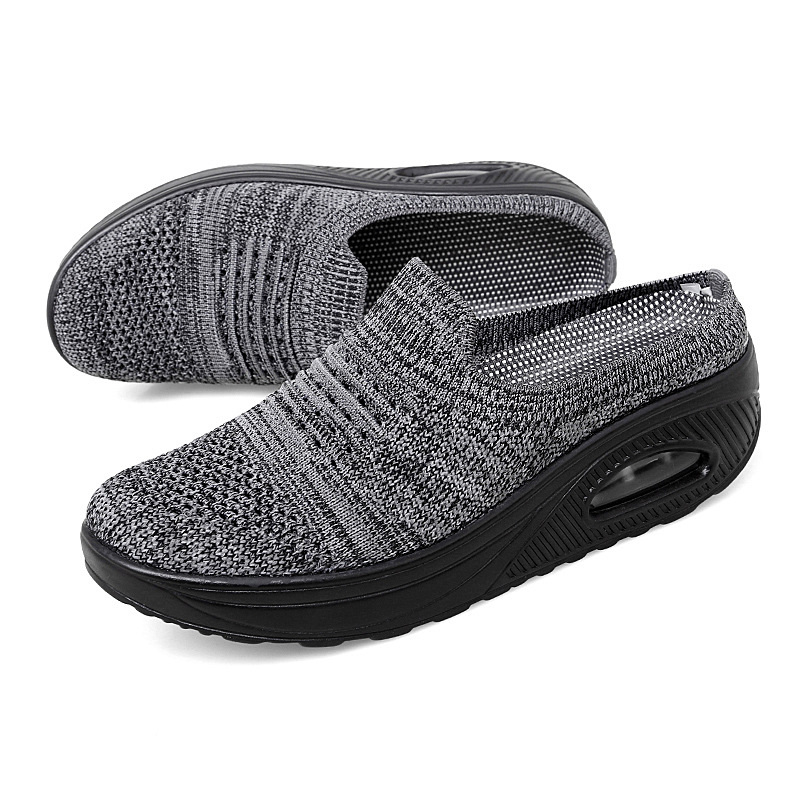 Damske mrežaste sportske tenisice, lagane i prozračne, Slip-On, okrugli nos, TPU đon