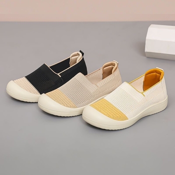 Mrežaste slip-on tenisice – prozračne, okrugla vrš, niski gornji dio, PVC đon, tekstilna uložak