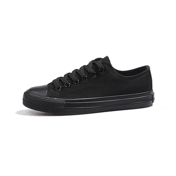 Far Step Ljetne platnene tenisice – Prozračne, niske, unisex, potpuno crne