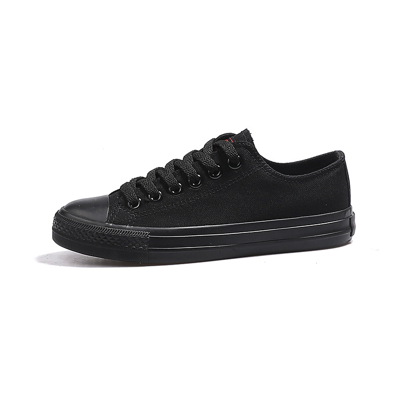 Far Step Ljetne platnene tenisice – Prozračne, niske, unisex, potpuno crne