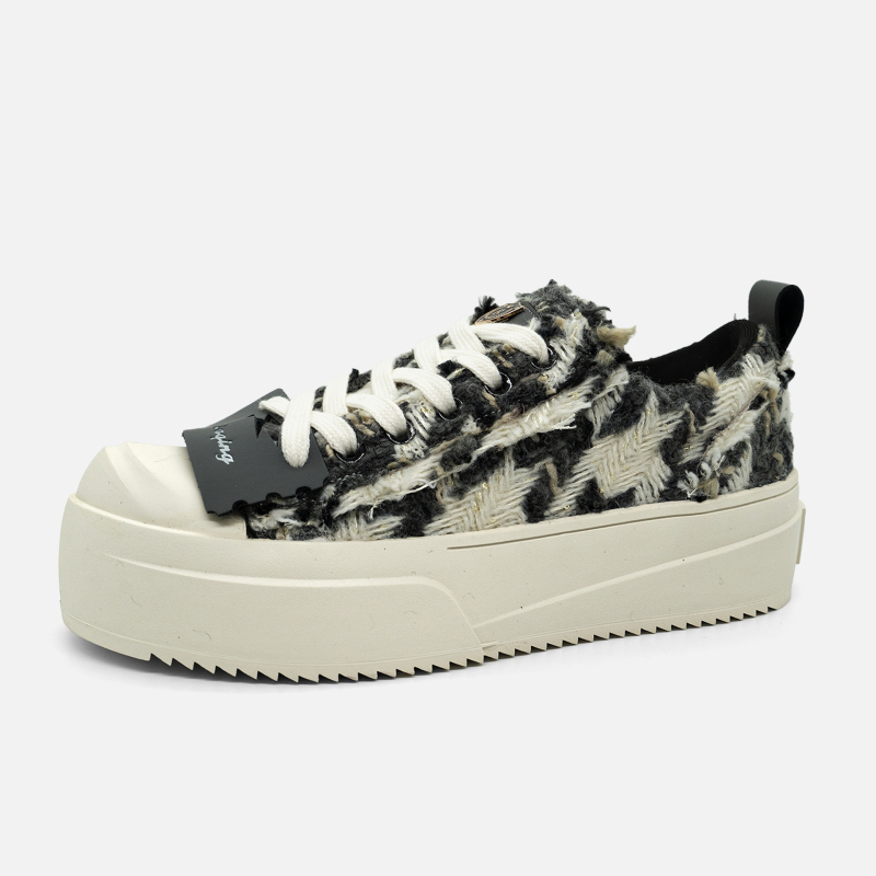 Unisex platnene tenisice, okrugla prst, niski gornji dio, spojena potplat, 3–5 cm peta, Yichu