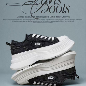 Дамски платнени обувки с височина 3–7 см, балонова подметка, връзки