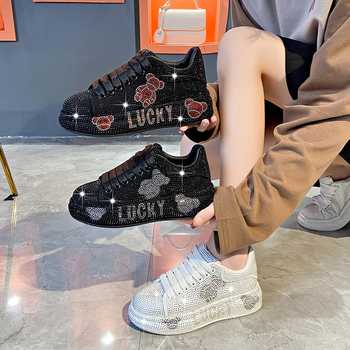 Дамски ежедневни ниски кецове с платформа, кръгъл нос, синтетична кожа, гумена подметка, връзки, платформа 3–5 см