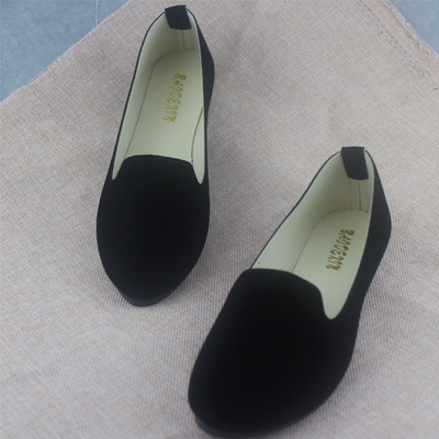 Платнени дамски обувки принцеса, нисък горен край, есен