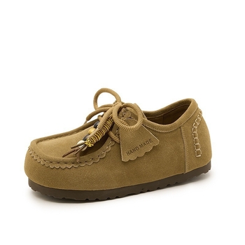 Ženské platformové tenisky inšpirované Birkenstock, hrubá podrážka 3-5 cm, horná časť z hovädzej semi, okrúhla špička, viazanie vpredu, gumová podrážka