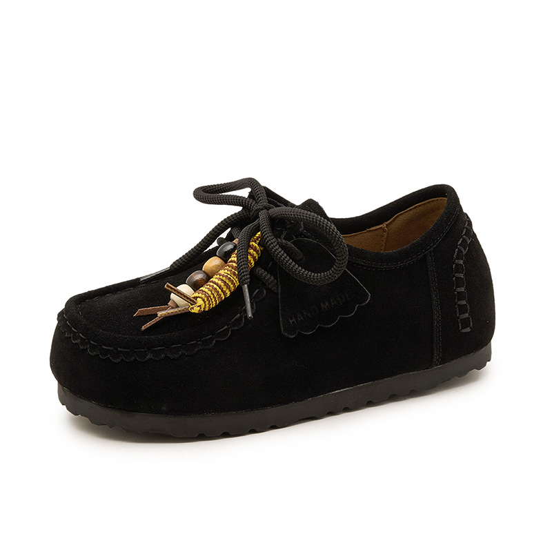 Ženské platformové tenisky inšpirované Birkenstock, hrubá podrážka 3-5 cm, horná časť z hovädzej semi, okrúhla špička, viazanie vpredu, gumová podrážka