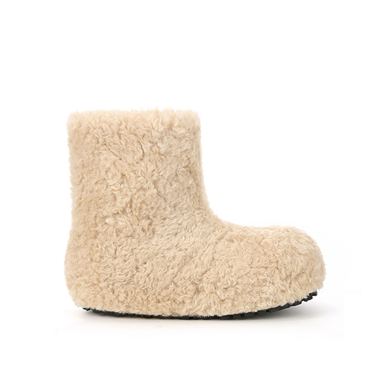 Снежни ботуши (Горна част: плюш, Подплата: изкуствена козина, Висока горна част, Гумена подметка, Зима)