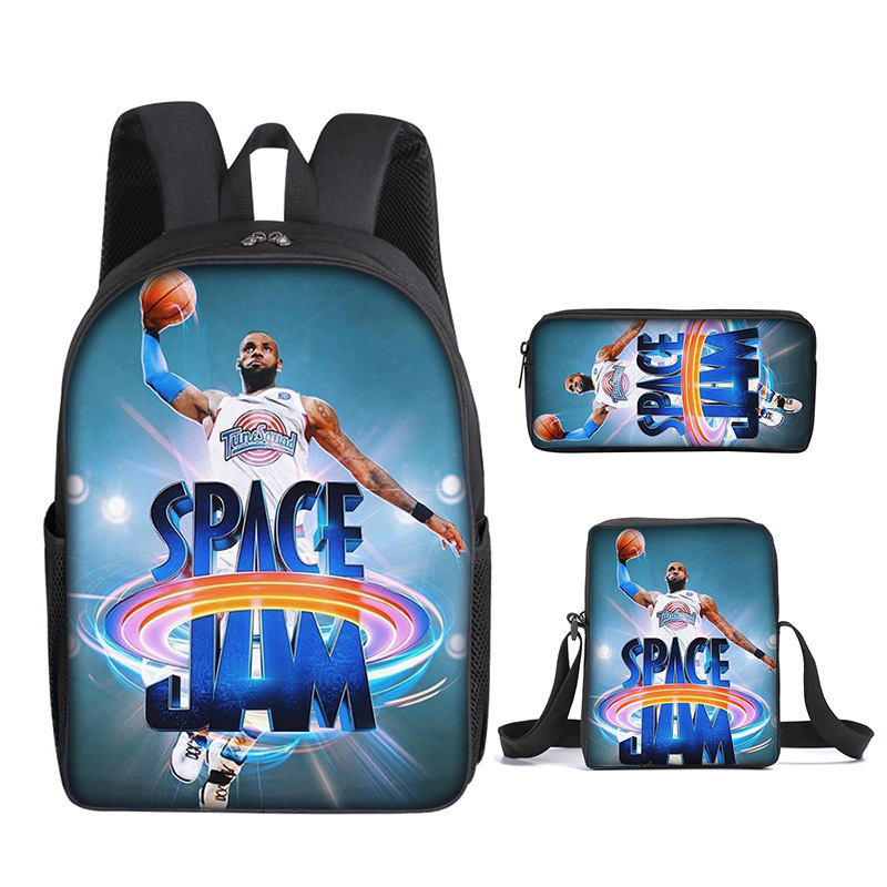 Trys dalių mokyklinių kuprinių rinkinys: kuprinė, pečių rankinė ir dėklas su animaciniu atvaizdu — Oxford audinys, poliesterio pamušalas, kvėpuojantis, labai lengvas, išplėtimas