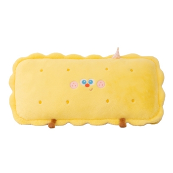 Hulena plüss párnahuzat süti mintával, levehető és mosógépben mosható, PP gyapot töltőanyag, aranyos stílus