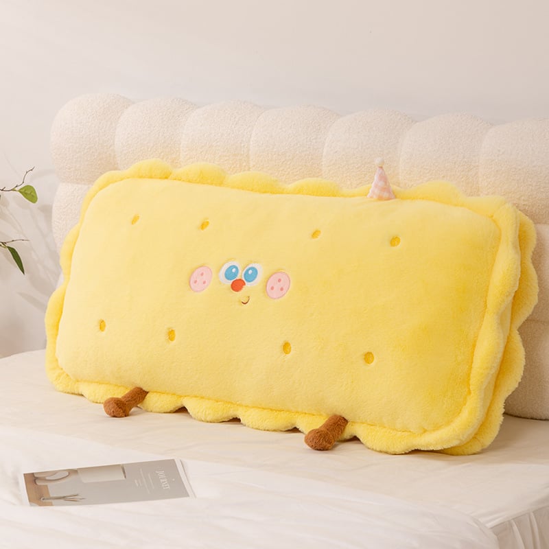 Hulena plüss párnahuzat süti mintával, levehető és mosógépben mosható, PP gyapot töltőanyag, aranyos stílus