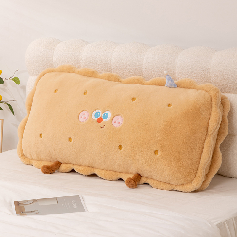 Hulena plüss párnahuzat süti mintával, levehető és mosógépben mosható, PP gyapot töltőanyag, aranyos stílus