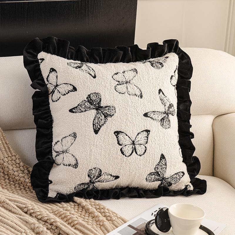 Nordic stílusú párna poliészter huzattal, PP gyapot töltéssel, testreszabható mintával, csíkos vagy egyszínű